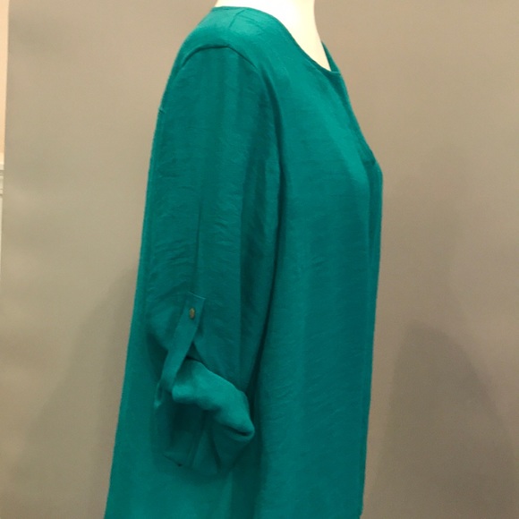NWT Teal Semi-Sheer Tunic by Fever Size L - Picture 3 of 4